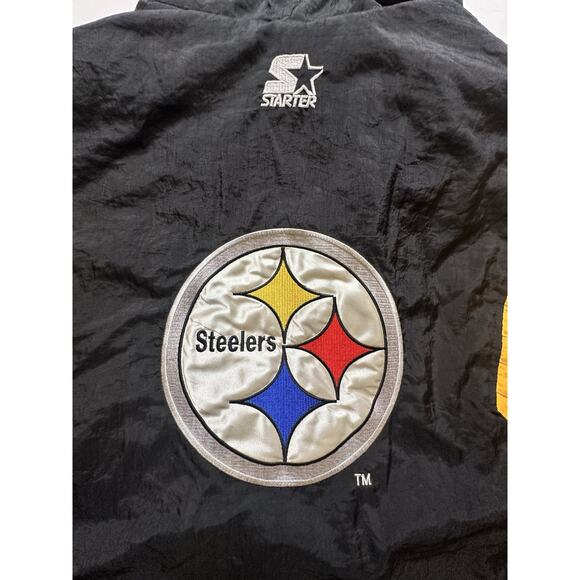Vintage 1990’s Embroidered Steelers Sports Starter Jacket Size Medium - Picture 6 of 10
